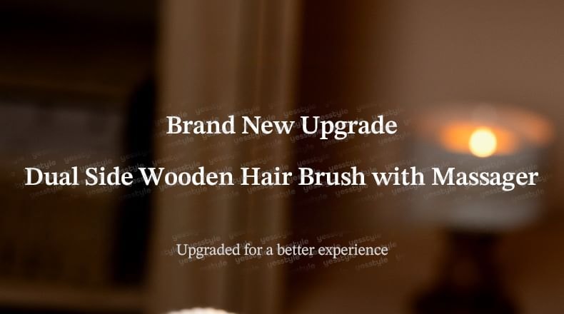 SIMBLER - Dual Side Wooden Hair Brush with Massager