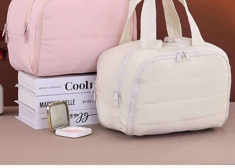 Buttermilk - Large Capacity Cosmetic Makeup Bag / Toiletry Bag