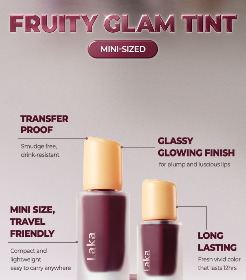 Laka - Fruity Glam Tint Mini - 80 Colors