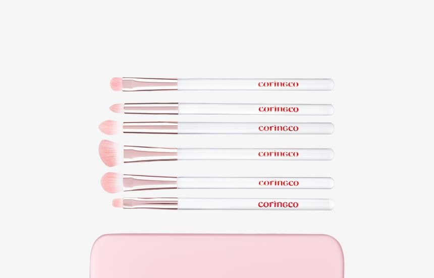CORINGCO - Pink Pocket Eye Brush Set