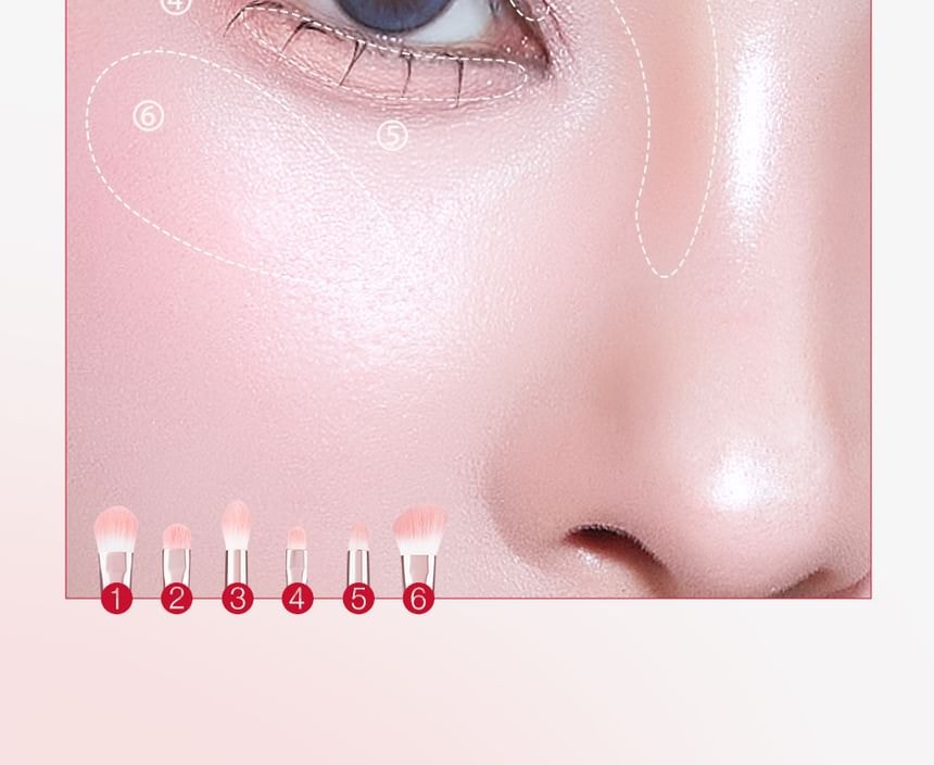 CORINGCO - Pink Pocket Eye Brush Set