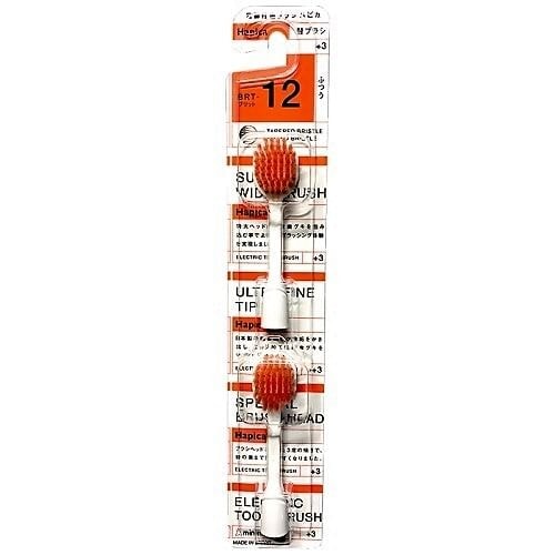 HAPICA - Wide Electric Toothbrush Replacement Brush Heads (for all types of HAPICA Electric Toothbrush) (White (Standard Bristles)