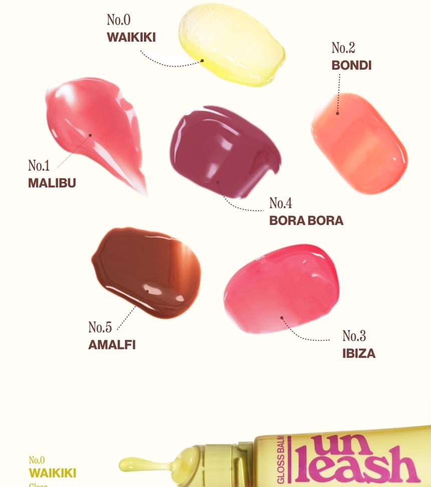 UNLEASHIA - Sunset Dazzle Gloss Balm - 11 Colors
