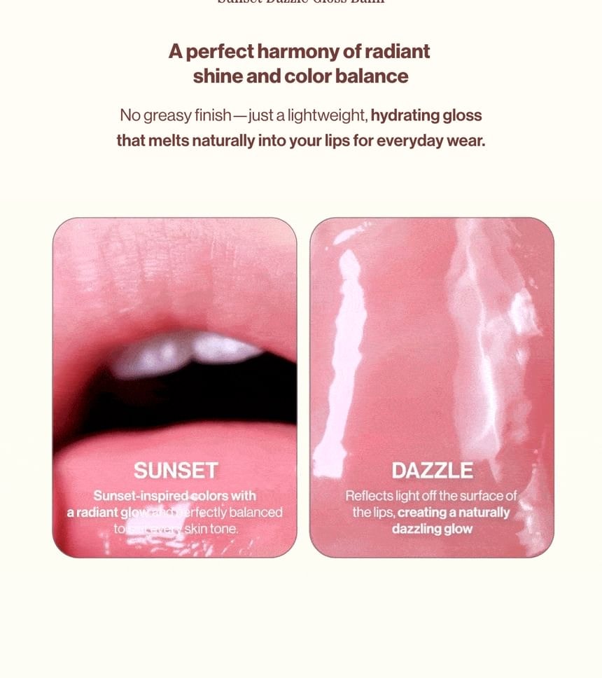 UNLEASHIA - Sunset Dazzle Gloss Balm - 11 Colors