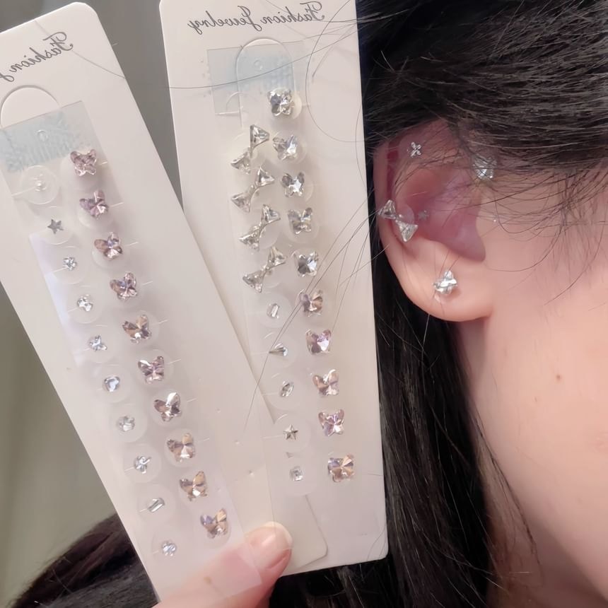 Beauty Artisan - Rhinestone Ear Acupuncture Point Magnetic Beads Sticker