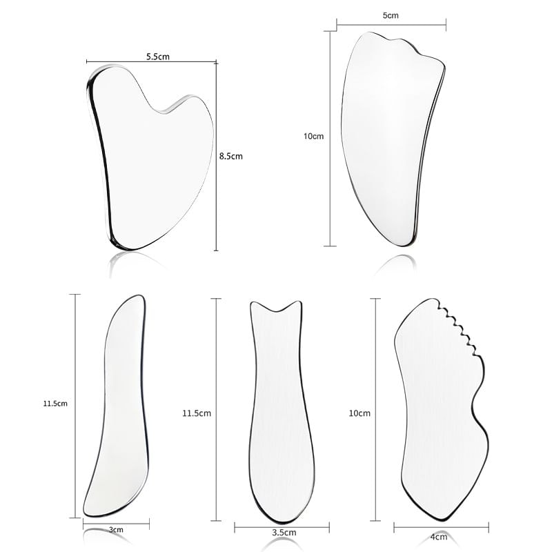 Choyu - Polished Stainless Steel Massage Scraping Tool (Various Designs)