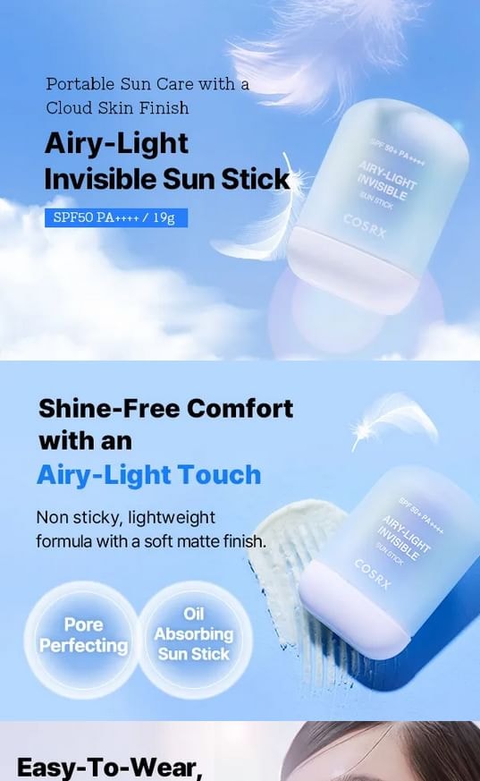 COSRX - Airy-Light Invisible Sun Stick