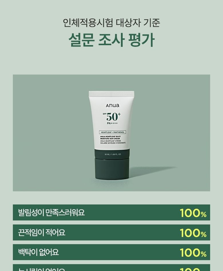 Anua - Heartleaf Silky Moisture Sun Cream Mini