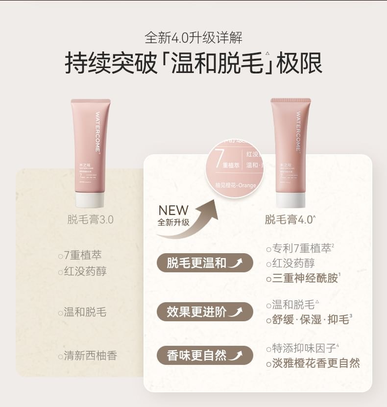 WATERCOME - Soothing Body Hair Removal Cream - 2 Flavors