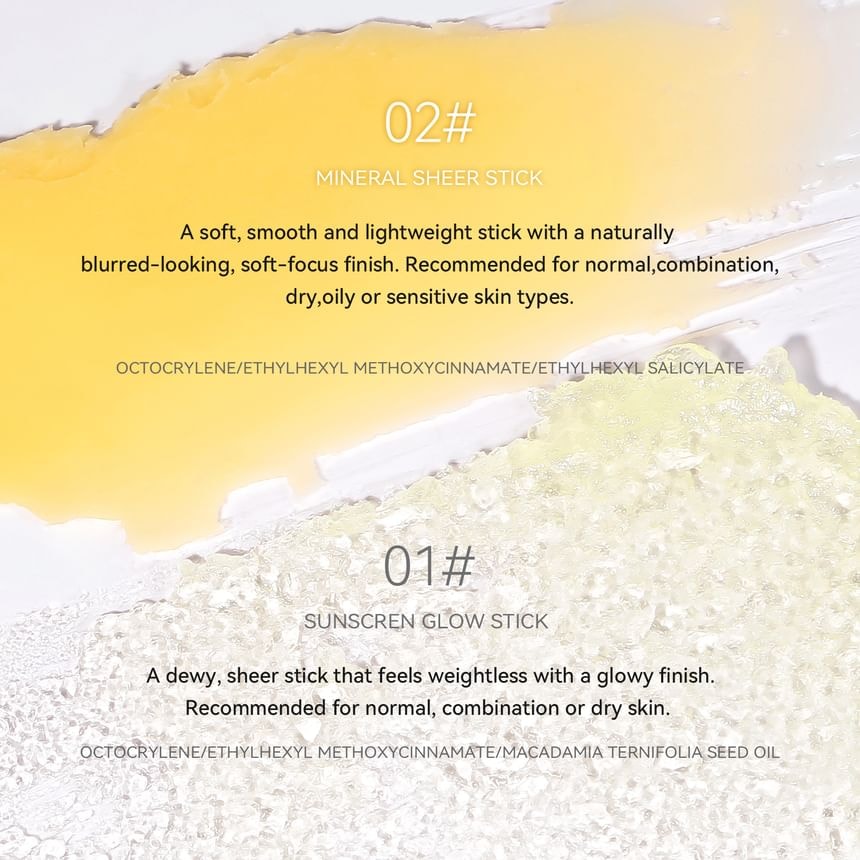 CartaLyar - Glow Translucent Sunscreen Stick SPF50 PA++++ - 2 Types