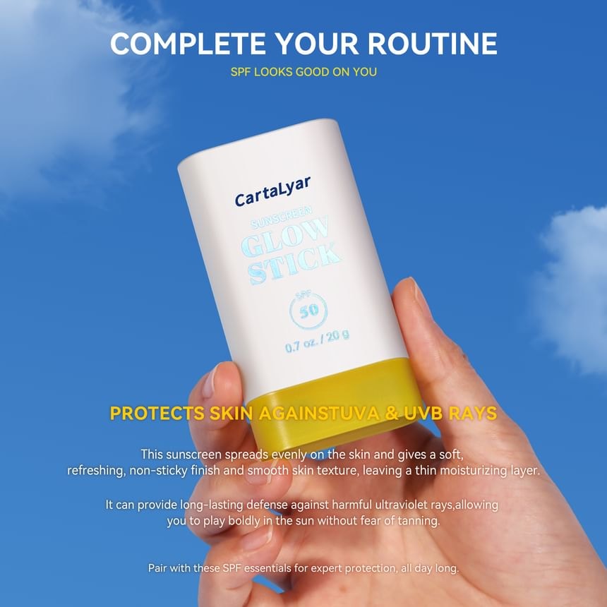 CartaLyar - Glow Translucent Sunscreen Stick SPF50 PA++++ - 2 Types