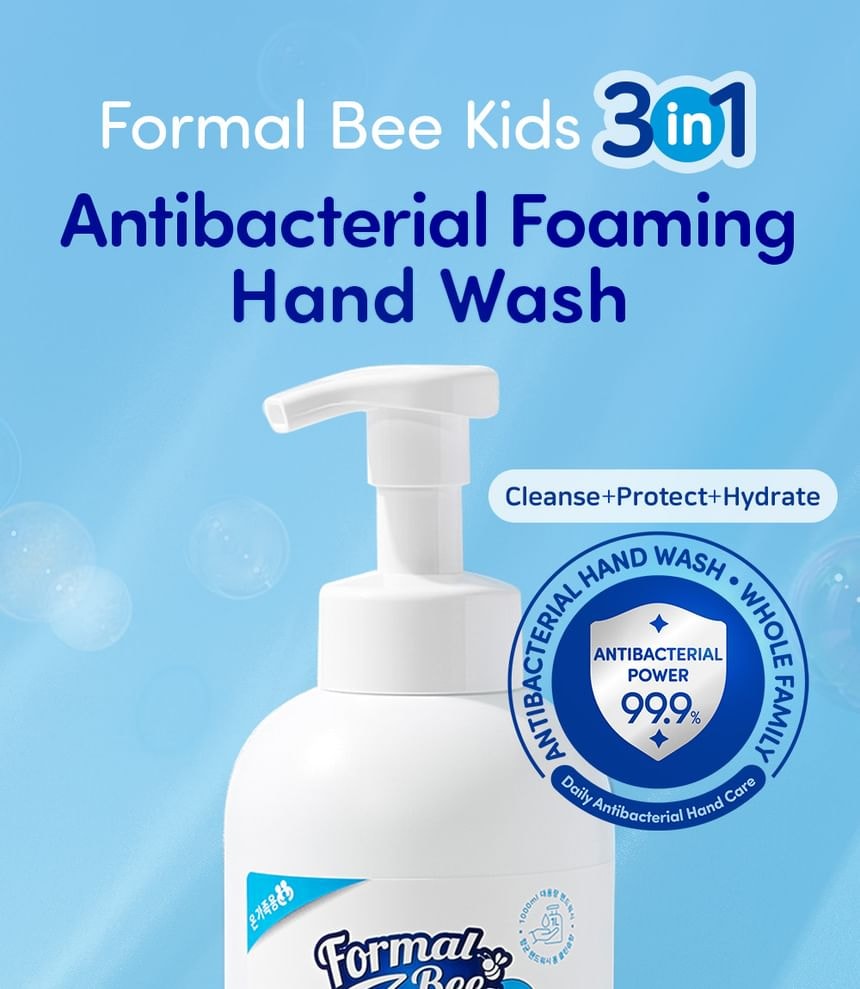 Formal Bee - Kids 3in1 Antibacterial Foaming Hand Wash Clean Soap Jumbo (1000ml)