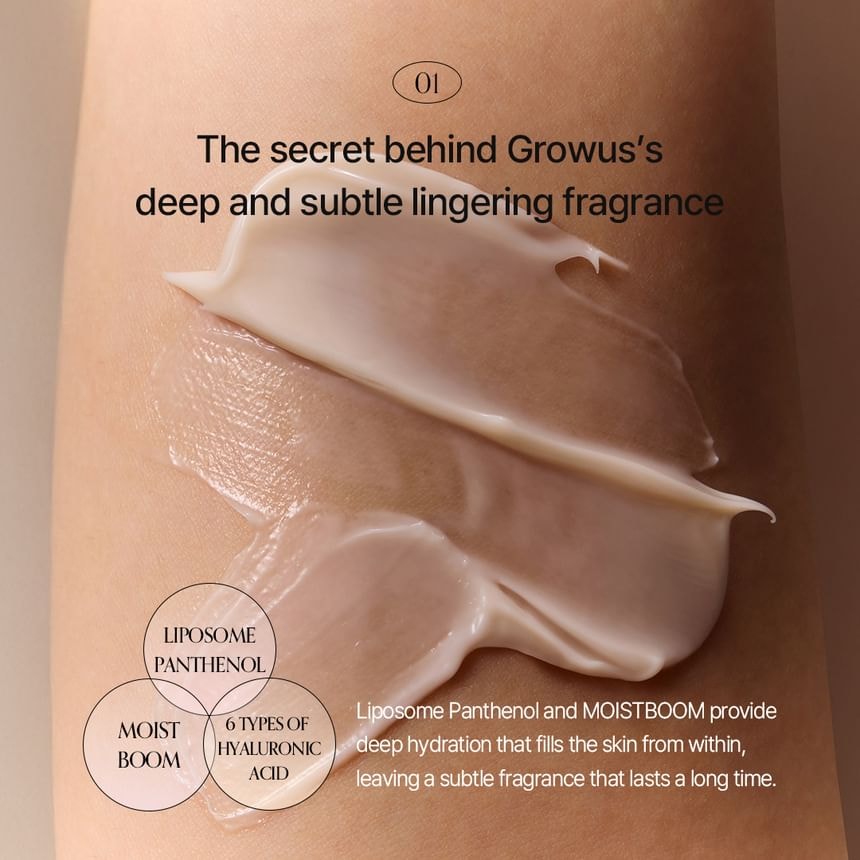 GROWUS - Damage Therapy Perfume Hand Cream - 3 Types (Due Rose)
