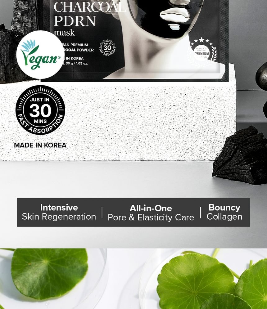 Mary&May - Vegan Collagen Charcoal PDRN Mask