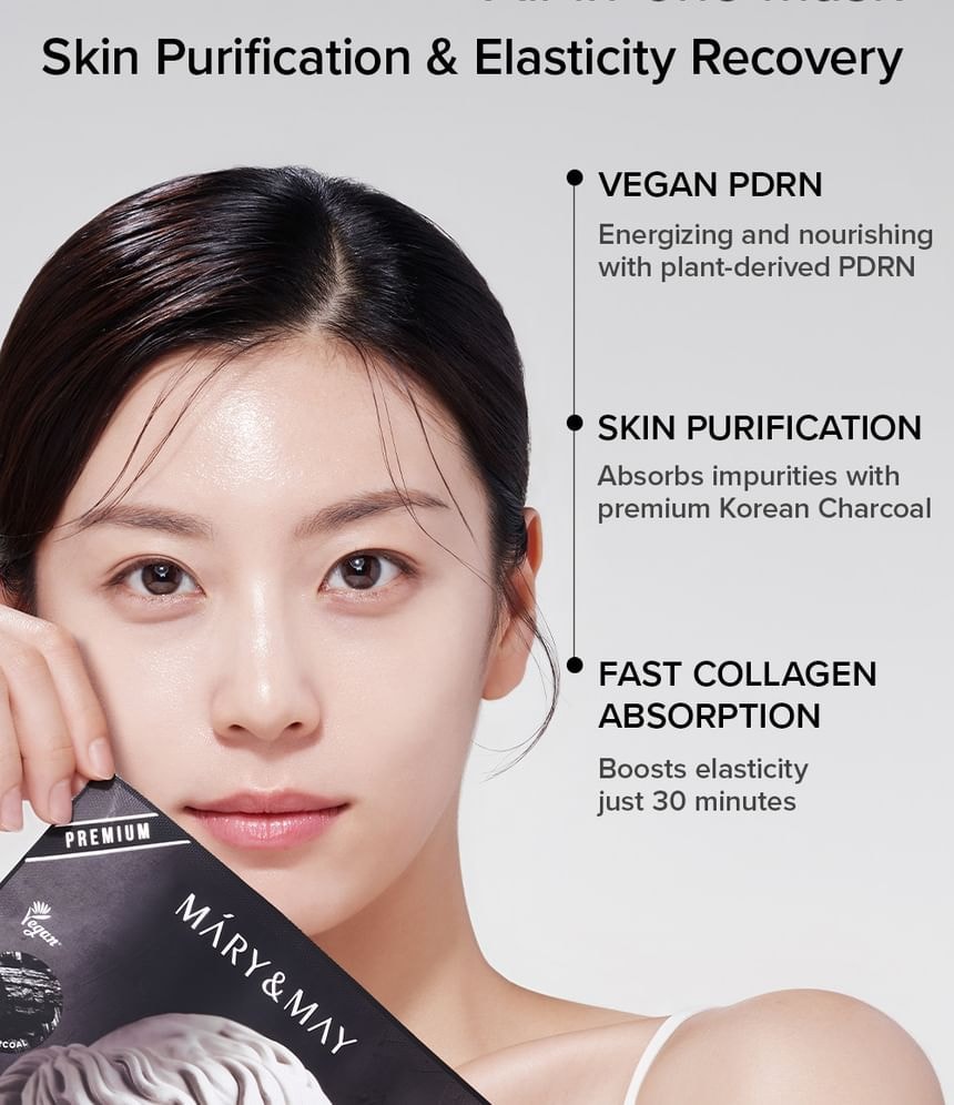 Mary&May - Vegan Collagen Charcoal PDRN Mask