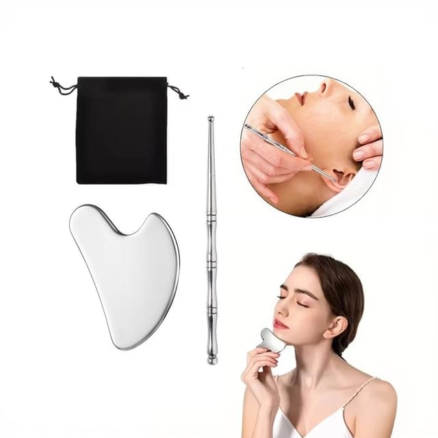 Evora - Stainless Steel Massage Scraping Tool / Acupuncture Point Tool / Set