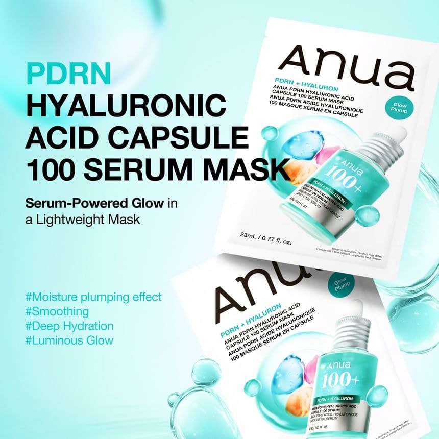 Anua - PDRN Hyaluronic Acid Capsule 100 Serum Mask (23ml x 1 sheet)