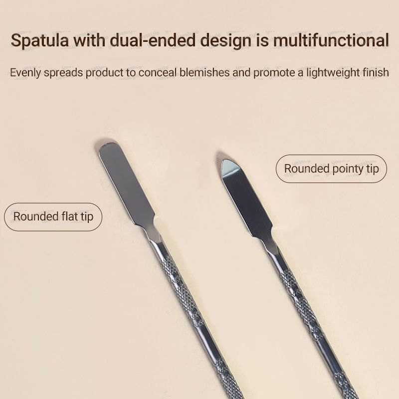 Porcini - Stainless Steel Makeup Color Mixing Palette / Spatula / Mixing Palette Ring / Set