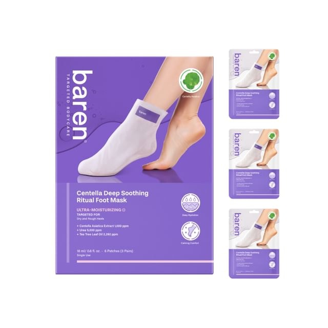 baren - Centella Deep Soothing Ritual Foot Mask 3 pairs