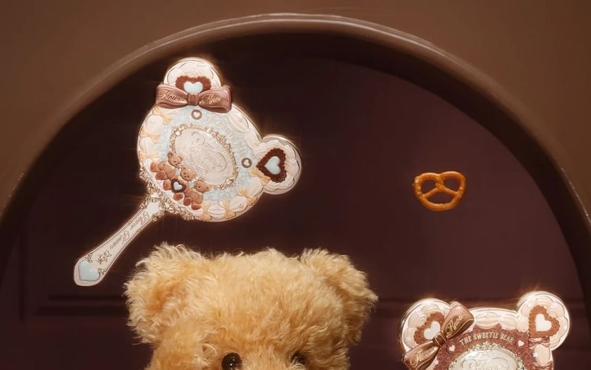 Flower Knows - The Sweetie Bear Hand Mirror - 3 Colors (Creamy Pink - 1pcs)