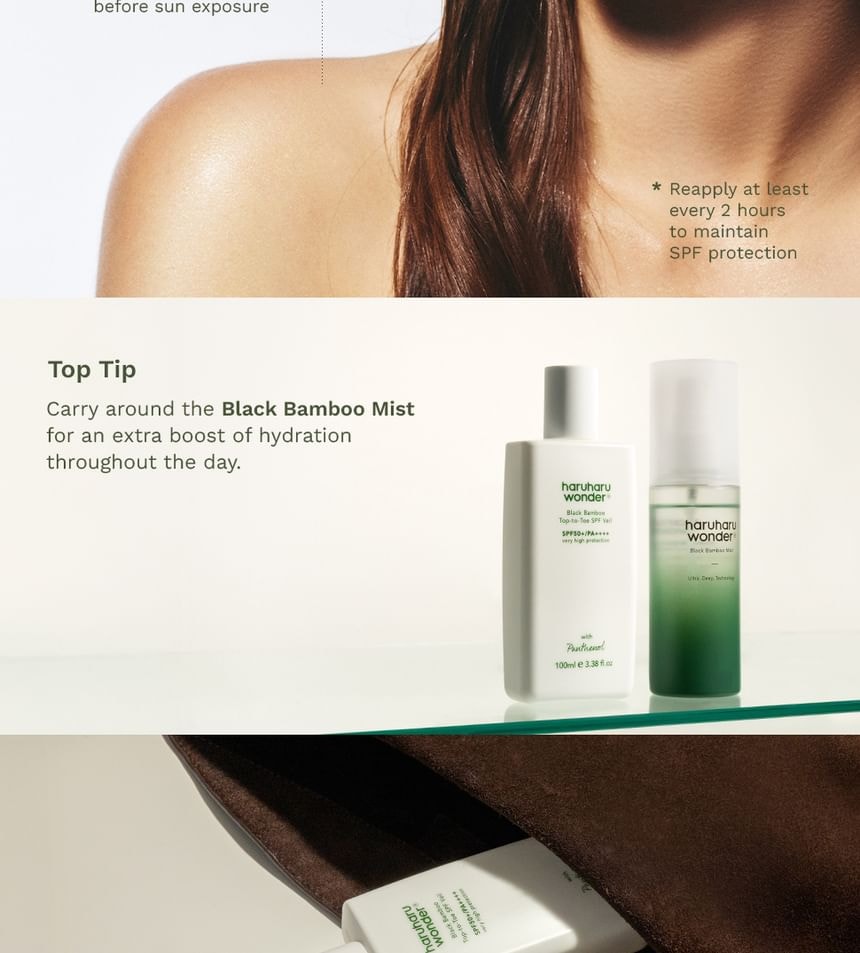 haruharu wonder - Black Bamboo Top-to-Toe SPF Veil (100ml)