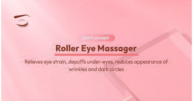 YOUSHA - Plastic Stainless Steel Roller Eye Massager with Spatula