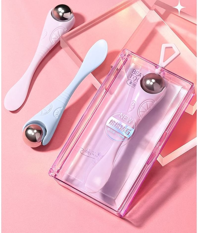 YOUSHA - Plastic Stainless Steel Roller Eye Massager with Spatula