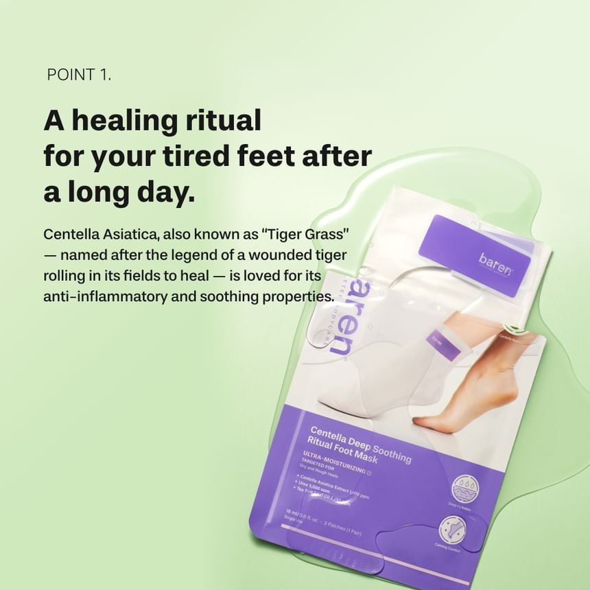 baren - Centella Deep Soothing Ritual Foot Mask 1 pair (18ml x 2 patches)
