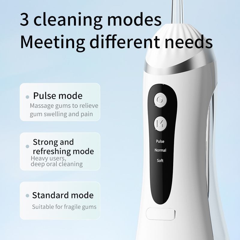Beautyronics - USB Rechargeable Water Flosser with Interchangeable Toothbrush Head