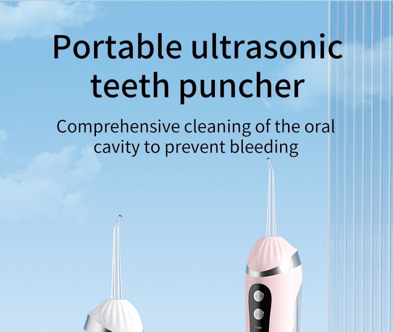 Beautyronics - USB Rechargeable Water Flosser with Interchangeable Toothbrush Head
