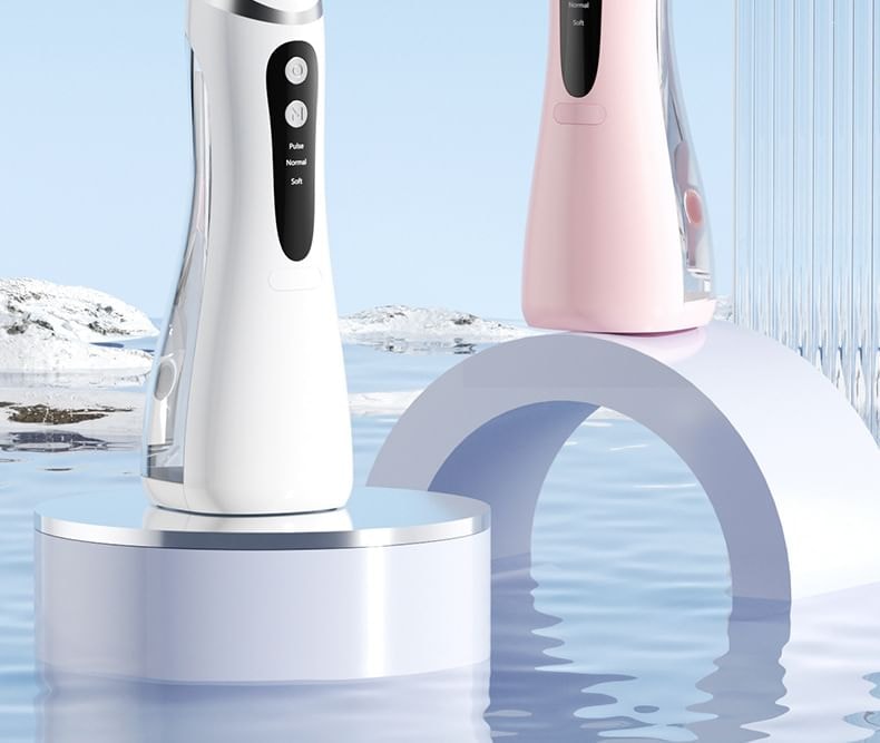 Beautyronics - USB Rechargeable Water Flosser with Interchangeable Toothbrush Head