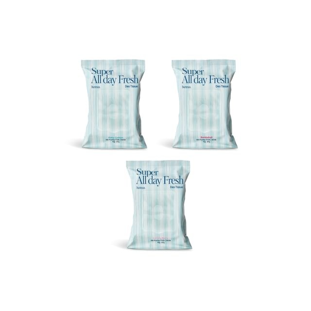 hetras - Super All Day Fresh Deo Tissue - 3 Types