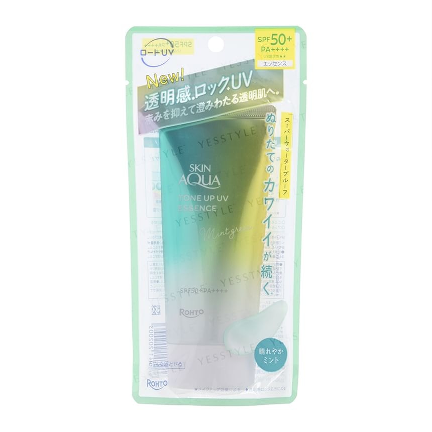 Rohto Mentholatum - Skin Aqua Tone Up UV Essence Mint Green SPF 50+ PA++++