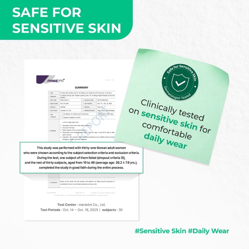 make p:rem - UV Defense Me. Matte Airy-fit Sunscreen OTC Version