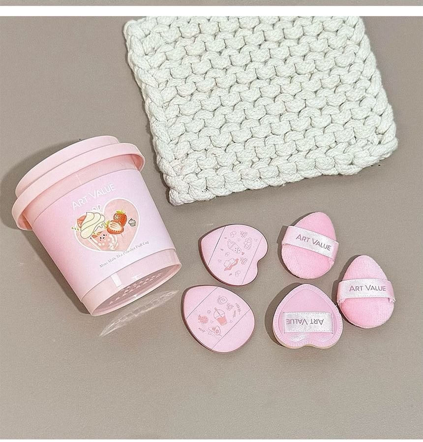 Art Value - Milk Tea Mini Powder Puff (Set - 5pcs)