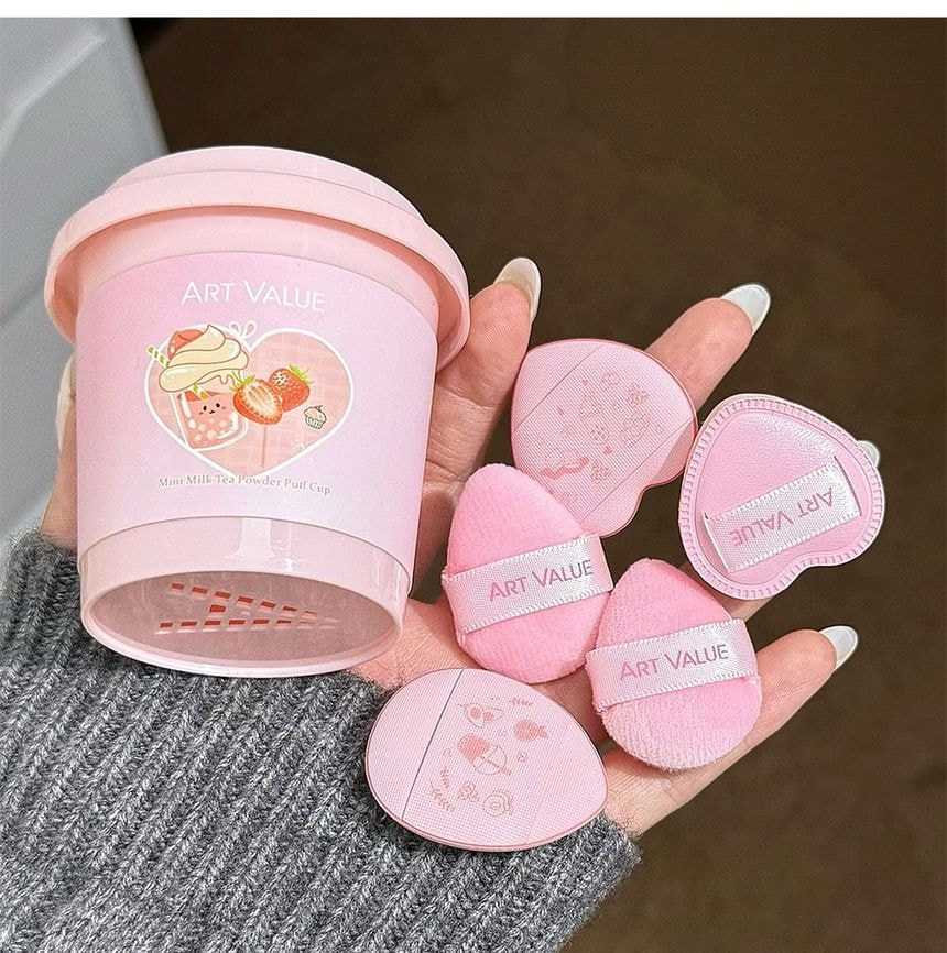 Art Value - Milk Tea Mini Powder Puff (Set - 5pcs)