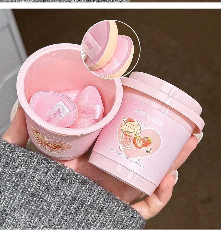 Art Value - Milk Tea Mini Powder Puff (Set - 5pcs)