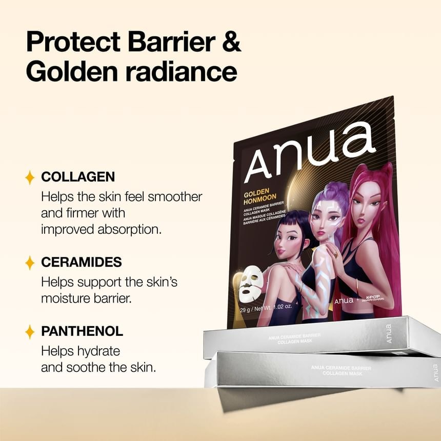 Anua - Ceramide Barrier Collagen Mask Kpop Demon Hunters Collaboration