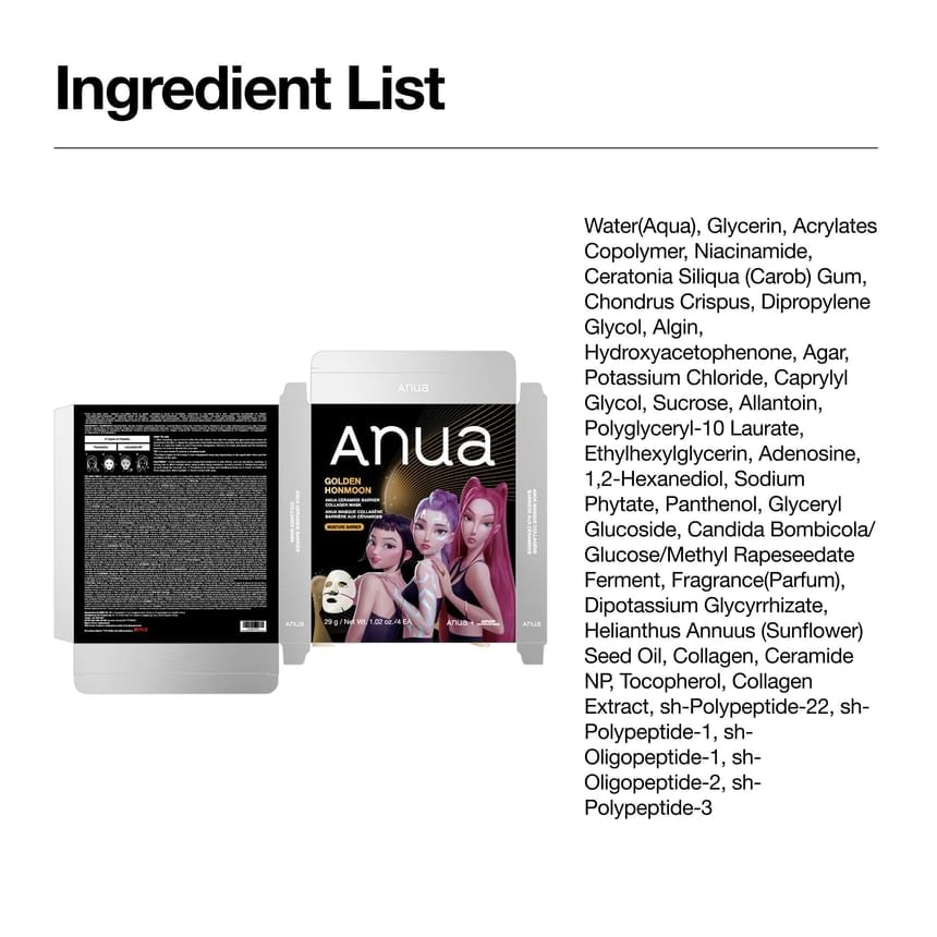 Anua - Ceramide Barrier Collagen Mask Kpop Demon Hunters Collaboration