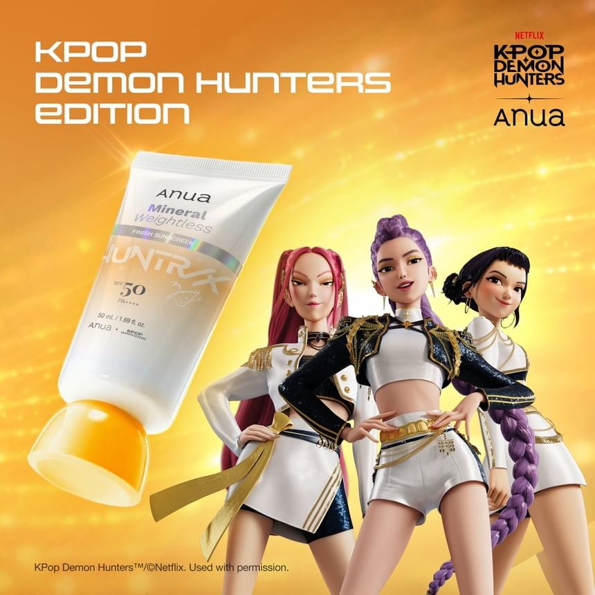 Anua - Mineral Weightless Finish Sunscreen Kpop Demon Hunters Collaboration
