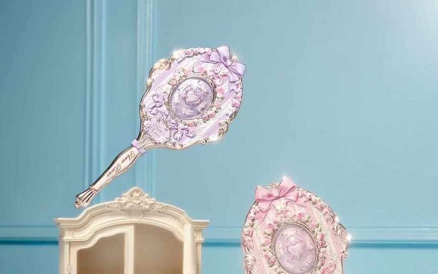 Flower Knows - Bunny Garden Hand Mirror - 3 Colors (Cloudy Blue - 1pcs)