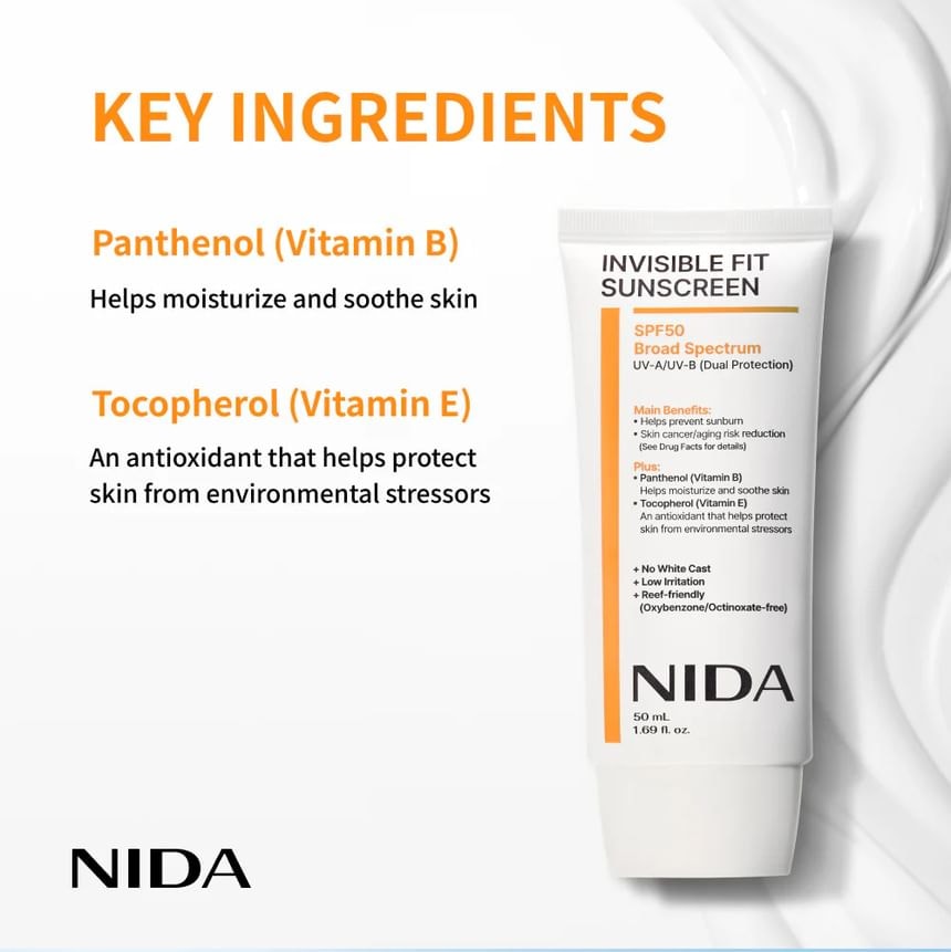 NIDA - Invisible Fit Sunscreen OTC Version (50ml)