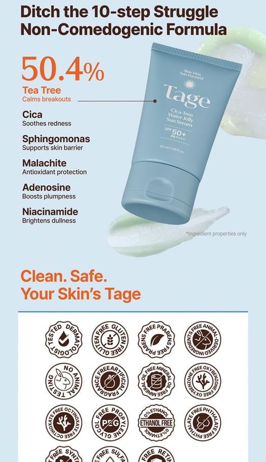 Tage - Cica-Tree Water Jelly Sun Serum