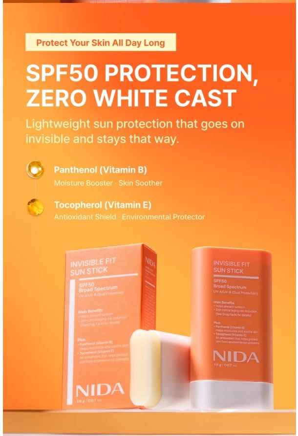 NIDA - Invisible Fit Sun Stick (19g)