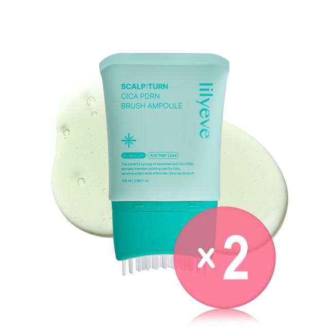 lilyeve - Scalp Turn Cica PDRN Brush Ampoule 2pcs Bundle Set