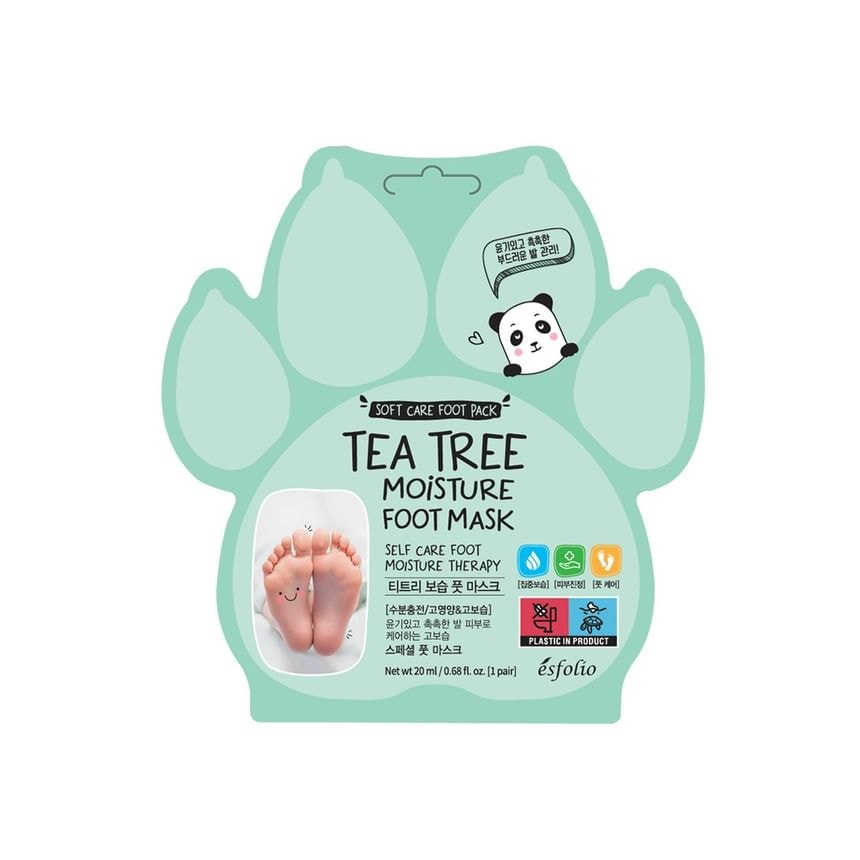 esfolio - Tea Tree Moisture Foot Mask 5pcs Bundle Set (20ml x 1 pair x 5 pcs)