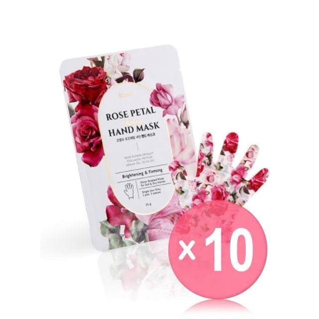 PETITFEE - Rose Petal Satin Hand Mask 10pcs Bundle Set