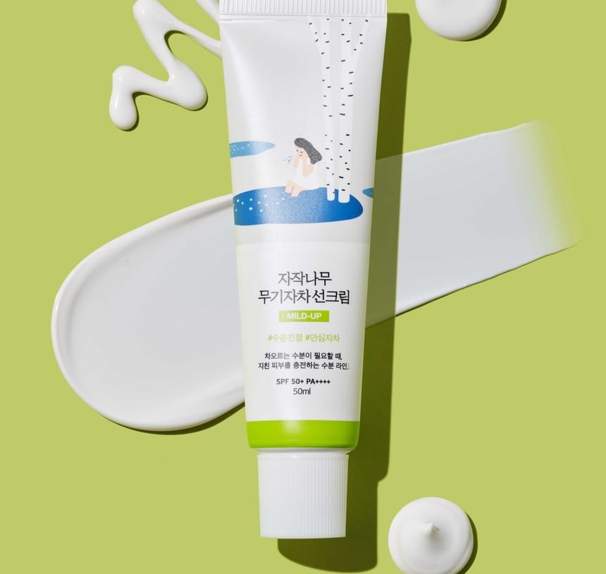 ROUND LAB - Birch Juice Moisturizing Mild Up Sunscreen 2pcs Bundle Set