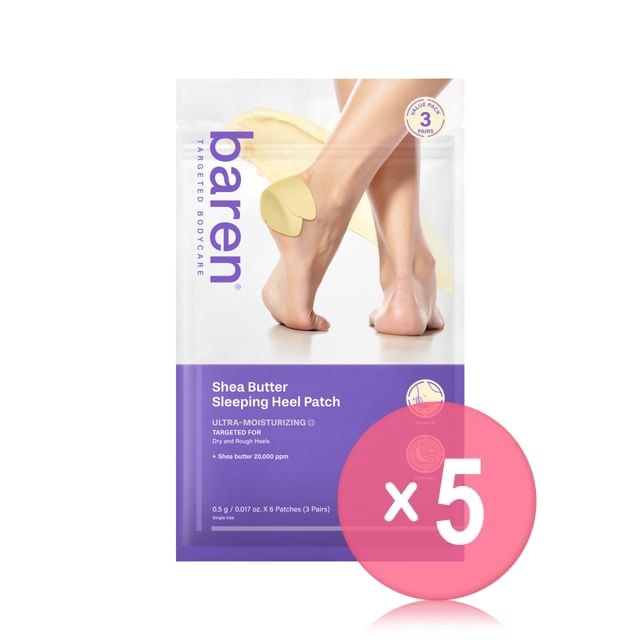 baren - Shea Butter Sleeping Heel Patch 6 pcs 5pcs Bundle Set