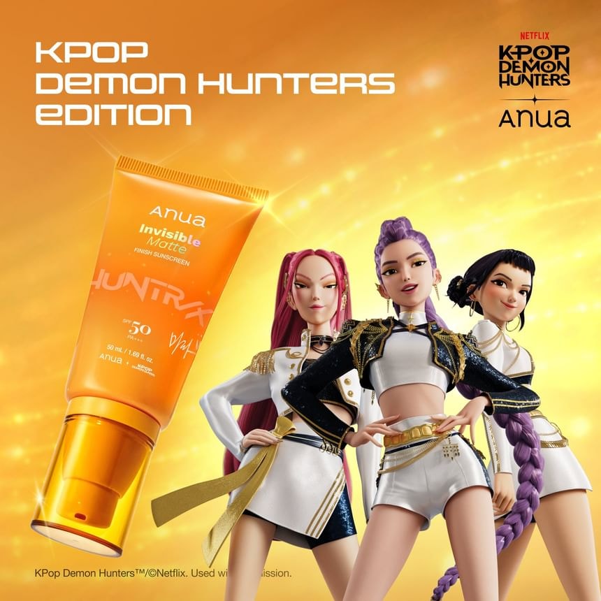 Anua - Invisible Matte Finish Sunscreen Kpop Demon Hunters Collaboration 2pcs Bundle Set